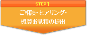 STEP1 ご相談・ヒアリング・概算お見積の提出